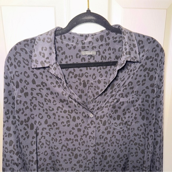 Rails Onyx Cheetah Silk Kate Shirt - Picture 7 of 12